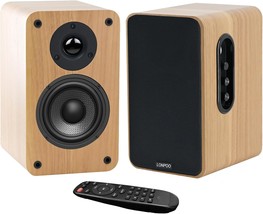 Lonpoo Bookcase Speakers: 100W Powered Speakers With Built-In Amplifier; - $90.95