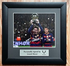 Lionel Messi signed photo signed framed 33x33 cm with Beckett COA autogr... - $914.43