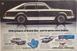 1977 Print Ad The 1978 Buick Century 4-Door Mid-Size Car &amp; Family Comfort - £14.59 GBP