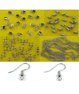 Jewelry Making Parts Feather Earring Findings:Hooks/Chains/Jump Rings/Co... - $2.71 CAD+