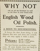 1901 English Wood Oil Polish Dexter Bros Victorian Furniture Advertisement - £8.64 GBP