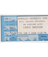 LAURIE ANDERSON 1984 VINTAGE TICKET STUB BERKELEY COMMUNITY THEATRE BILL... - $241.33 MXN