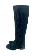 Sam Edelman Josephine Boots Slouch Pull On Fringe Suede Leather SZ 5 New... - $99.00