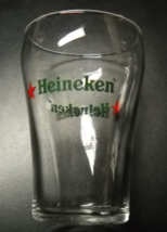 Heineken Drinking Glass Small Fountain Style Beer Tasting Green Print Red Star - $11.99