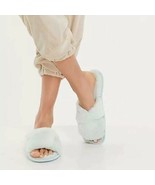 Loungeable ~ Open Toe ~ Crossover ~ Slippers ~ Size Large ~ Mint Green F... - $450.11 MXN