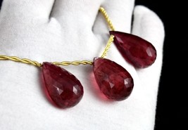 Natural Tourmaline Rubellite Drops 110 Carats Gemstone Hanging Pendant Earring - £6,061.07 GBP