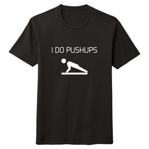 I Do Pushups High Quality Tri-blend Crewneck Shirt | Black - £19.74 GBP