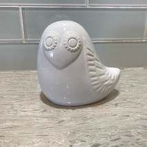 Jonathon Adler Happy Chic White Bird Owl Ceramic  Coin Bank - £14.41 GBP