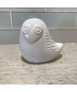 Jonathon Adler Happy Chic White Bird Owl Ceramic  Coin Bank - €15,91 EUR