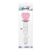 Crystal Heart of Glass 6 in. Glass Dildo Pink/Clear - £43.41 GBP