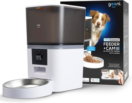 Geeni 6L Smart Pet Feeder With Camera, 1080P Hd, Night Vision, Two-Way, White - £87.42 GBP