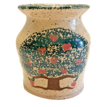 Vase Apple Tree Three Rivers Pottery Ohio Signed 1996 Fall 4 Inch Tall Michelle - £12.59 GBP