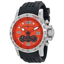 NEW Morphic MPH2307 Men&#39;s M23 Orange Textured Dial Black Sillicone Watch manly - £142.13 GBP