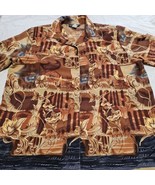 Sag Harbor Buttoned Up Blouse Collared Multicolor Floral Hawaiian Women ... - €10,86 EUR