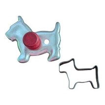 2 Scottie Dog Cookie Cutters One W/ Red Knob - $16.80 CAD