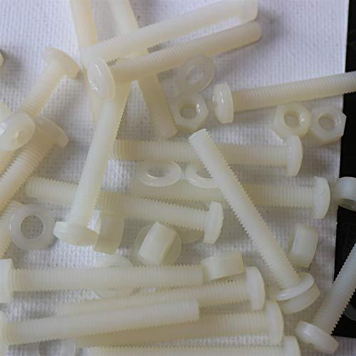 50 x Nylon Pan head, crosshead plastic machine screws, M5 x 40mm, Plasti... - $20.78