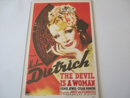 MARLENE DIETRICH - THE DEVIL IS A WOMAN POSTER IN PLASTIC HOLDER   1 1&quot; ... - £9.50 GBP