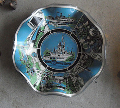 Vintage 1970s Walt Disney World Magic Kingdom Glass Candy Dish - £15.03 GBP