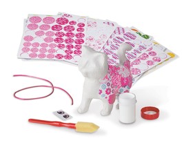 Melissa &amp; Doug Decoupage Made Easy Kitten Paper Mache Craft Kit With Stickers - £11.59 GBP