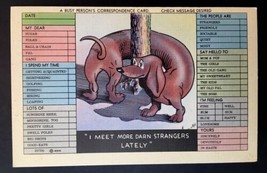 I Meet More Darn Strangers Lately Busy Person&#39;s Correspondence Comic PC Dog - £5.50 GBP