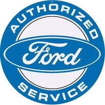 Ford Motor Car Truck Poster Art Print Metal Round Sign 8 Inches Vintage ... - $24.74