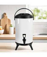 SOGA 8L Stainless Steel Insulated Milk Tea Barrel Hot and Cold Beverage  - $60.50