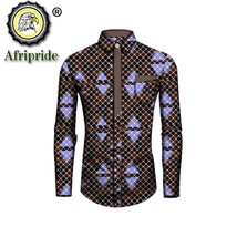 2020  shirts for men long sleeve  print clothing dashiki tops formal blouse men  - £102.11 GBP