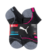 PUMA Ladies No Show Sock, 10-pair Half Cushion Arch Support Mesh Ventila... - $20.49