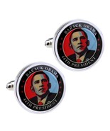 BARACK OBAMA CUFFLINKS 44th US President GIFT BAG Wedding Groom Fathers ... - €10,19 EUR