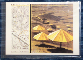 Vtg 1991 Postcard Cristo Jeanne Claude Kern County Umbrellas Japan Proje... - £8.38 GBP