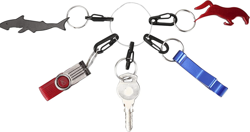 SWATOM Small Mini Carabiner Clip Tiny Spring Snap Hook Keychains Micro Carabiner Item image 3