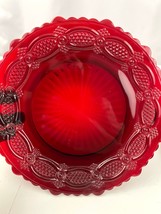 VTG Set of 2 Avon 1876 Cape Cod Collection 7&quot; Ruby Red Glass Plates - £11.46 GBP