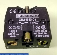 Telemecanique ZB2-BE101 Single Contact Block Harmony XAC 400V ZB2BE101 S... - £30.17 GBP