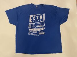 VINTAGE ECTO 1 Garage T SHIRT SIZE XXXL GHOSTBUSTERS, Blue, Bustin Co., ... - $78.95