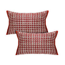 SOGA 2x 30x50cm Red &amp; White Textured Pillowcases – Cozy Rectangular Covers - $1,204.64 MXN