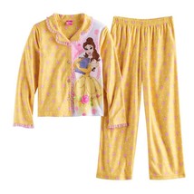 Disney Girls Princess Belle Soft Pajamas Set Color Rose Bud Size 6 - £27.67 GBP