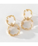 Bollywood Style Gold Plated Clear Stone 8 Polygon Earrings Geometric Jew... - £37.84 GBP