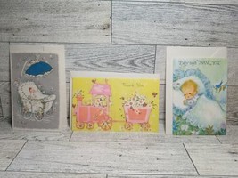3 Vintage Cards It&#39;s a Boy &amp; Two Thank You Cards American Greetings 1 Da... - $8.29