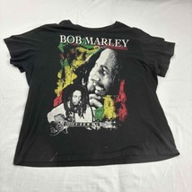 Bravado Unisex Graphic T-Shirt Black Bob Marley Short Sleeve Crew 3X - £11.05 GBP