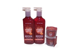 Bath and Body Works Pumpkin Apple Nourishing Soap w  Red Apple Wreath Candle - £20.95 GBP
