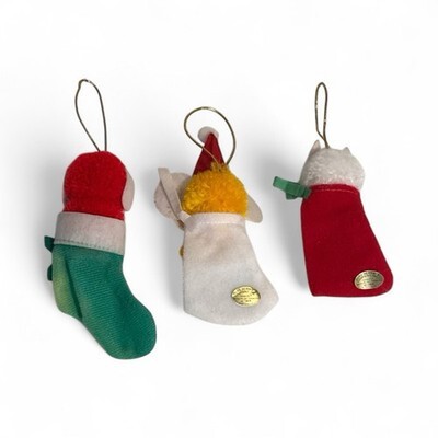 Russ Berrie Felt PomPom Christmas Tree Ornaments Santa Mouse, Kitty Cat Red Dog Item image 8
