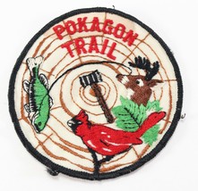 Vintage Pokagon Trail Round Twill Boy Scout BSA Camp Patch - £9.01 GBP