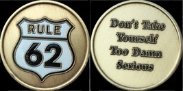 Rule 62 Color Don&#39;t Take Yourself Too Damn Serious AA Chip Sobriety Meda... - £8.75 GBP