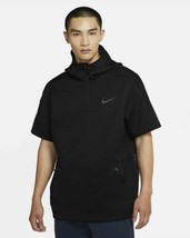 Nike Pro CQ8343-010 Short Sleeve 1/4-Zip Hoodie Black ( M ) - $197.97