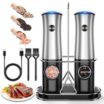 Electric Salt and Pepper Grinder Set, Rechargeable Built-in Battery, Han... - $195.29