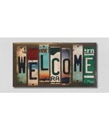 Welcome License Plate Tag Strip Novelty Wood Sign WS-039 - £43.28 GBP