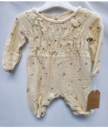 Baby Girls Newborn Pink Flowered  One Piece Beige - $15.11 CAD