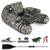 Inflatable Float Tube with Fish Ruler Rod Holder and Storage Pockets-Camouflage - €223,03 EUR