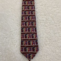 Smithsonian Doctors/ Physician Red/blue/yellow/white 100% Silk Tie - £11.50 GBP