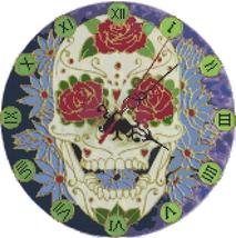 Counted cross stitch pattern - sugar skull clock 165 x 166 stitches  BN740 - £3.15 GBP
